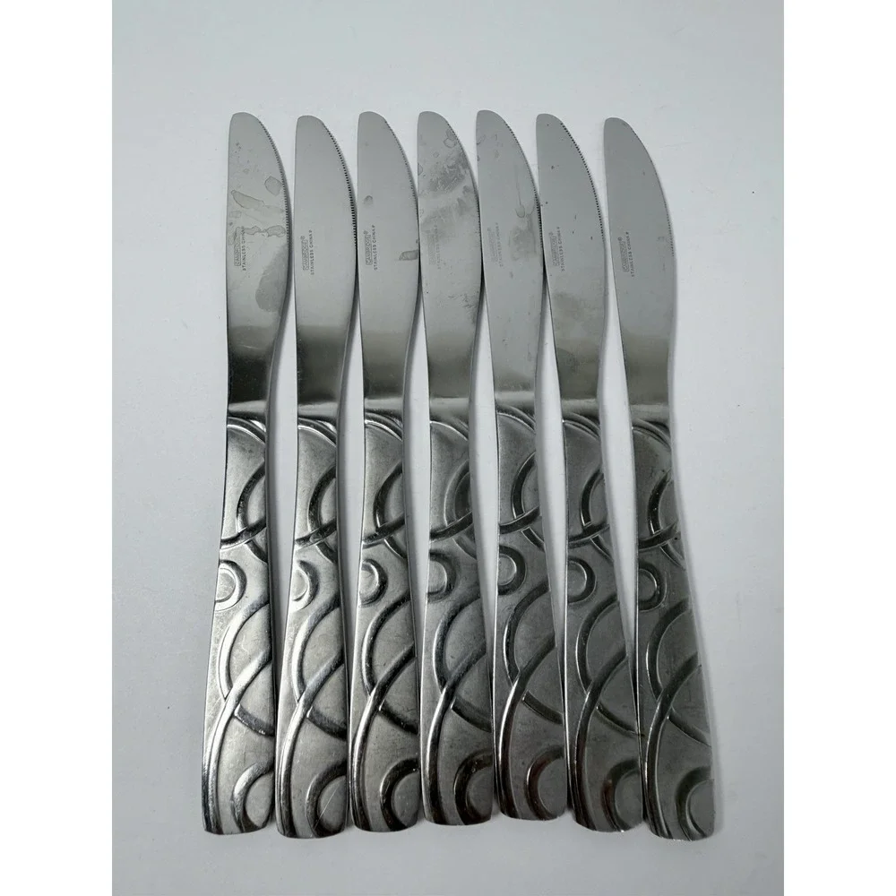 Cambridge Conquest Stainless Steel Dinner ‎ Knives Set Of 7